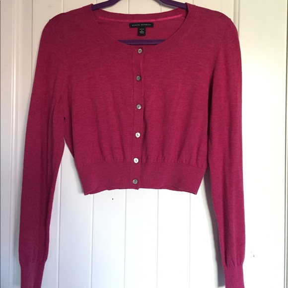 banana republic cropped cardigan